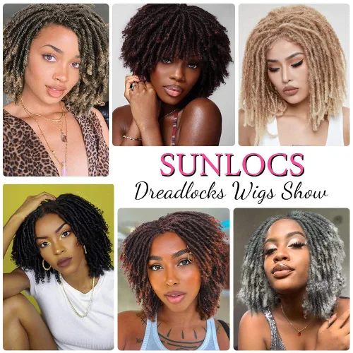 Miniatura 6 de Pelucas de rastas cortas de 6 pulgadas para mujeres y hombres negros con clips, pelucas sintéticas trenzadas de imitación afro trenzadas, rastas