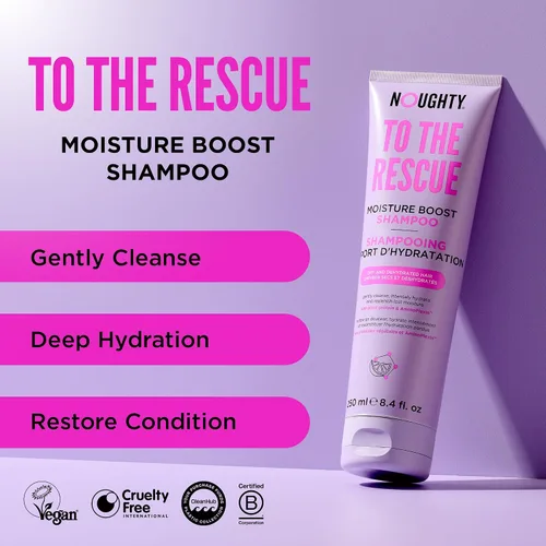 Miniatura 6 de Noughty Champú para aumentar la humedad 97% natural, para limpiar y reponer suavemente la humedad perdida con almendras dulces y semillas