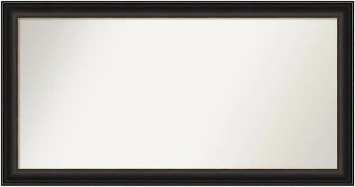 Miniatura 324 de Amanti Art Espejo de baño de bronce para sobre el fregadero, 24 x 24 pulgadas, espejo cuadrado de bronce Lara para tocador, marco de madera