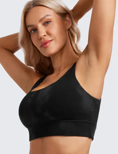 Miniatura 41 de CRZ YOGA Butterluxe - Brasier deportivo con espalda en U para mujer, cuello redondo, acolchado, de bajo impacto, para yoga, entrenamiento