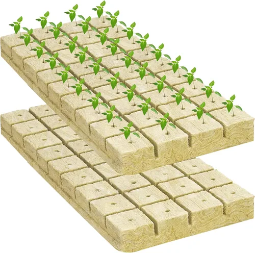 Miniatura 8 de Legigo Cubos de lana de roca de 1.2 pulgadas para hidroponía, cubos de cultivo para plantación de lana de roca para torre hidropónica, jardín, 2