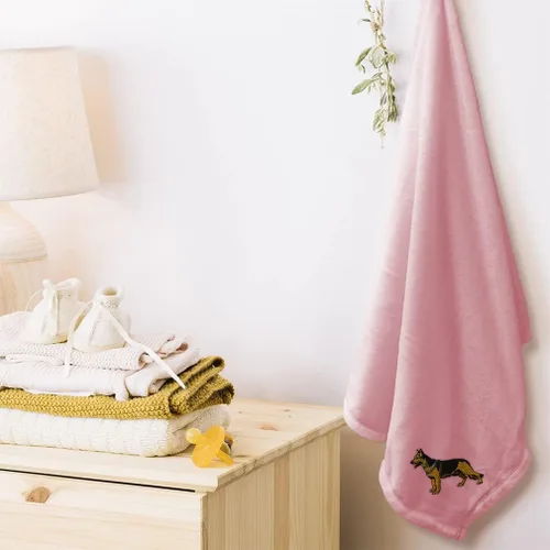 Miniatura 3 de Fastasticdeals Ropa de cama de bebé, mantas para niños y niñas, pastor alemán, poliéster A Solo diseño azul