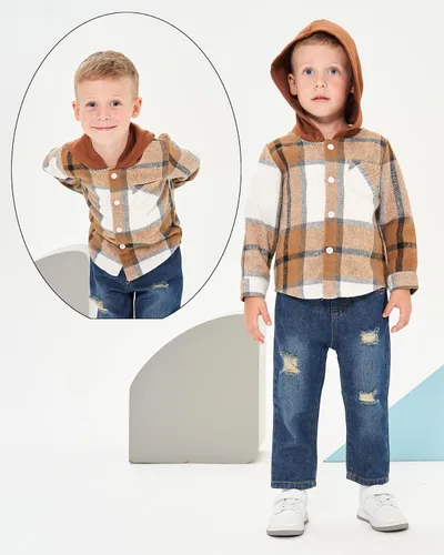 Miniatura 109 de Renotemy Ropa de bebé para niño, trajes de mezclilla, sudadera con capucha para bebés, pantalones de mezclilla, ropa para niños pequeños
