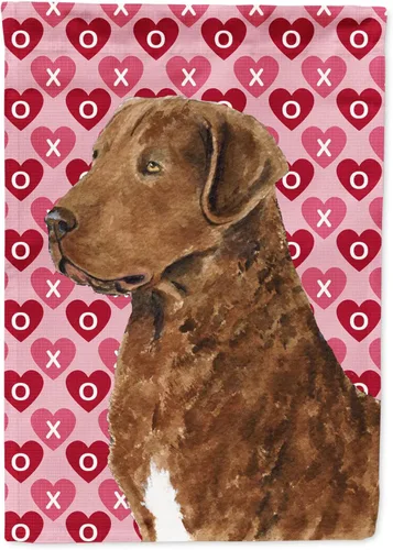 Miniatura 114 de Caroline's Treasures SS4484GF Bandera de jardín con diseño de bulldog inglés y corazones para el Día de San Valentín, bandera decorativa para patio