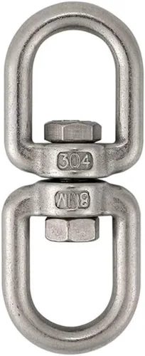 Miniatura 7 de Muelle para silla de hamaca, kit para colgar sillas de hamaca, ganchos de hamaca, acero inoxidable resistente con 2 mosquetones de gancho de resorte