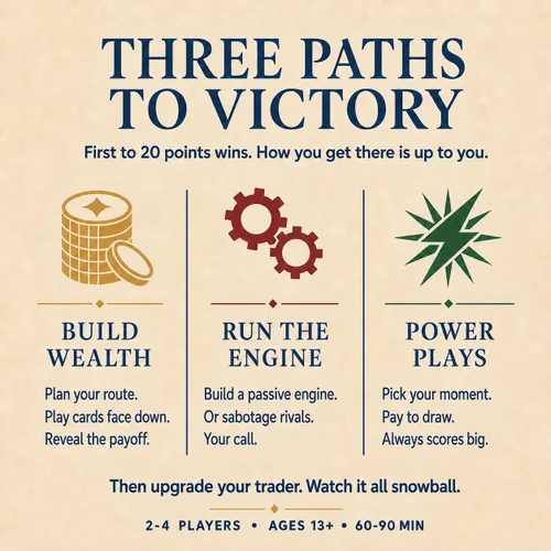 Miniatura 4 de Juego de mesa Trade and Triumph – Juego de estrategia de comercio medieval y gestión de recursos para adultos y familiares a partir de 13 años