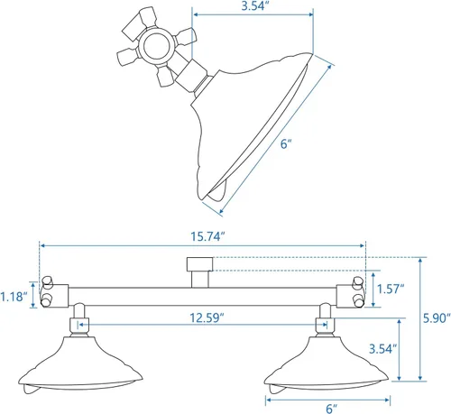 Miniatura 6 de Proox Cabezal de Ducha Doble con Válvula Integrada, Cabezal de Ducha Dual de Alta Presión con 6 Ajustes para Pareja en Baño con Camina o Individual