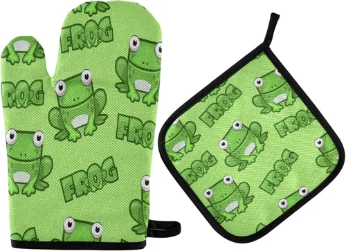 Miniatura 51 de ZZXXB Spring Bird - Guantes de cocina dobles con diseño floral de mariposa, resistentes al calor, antideslizantes, extra largos de 7 x 35 pulgadas