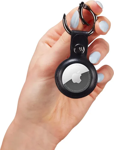 Miniatura 7 de Case-Mate Llavero AirTag – Llavero de cuero vegano duradero con clip de anillo resistente – Funda protectora para AirTag para collar de perro