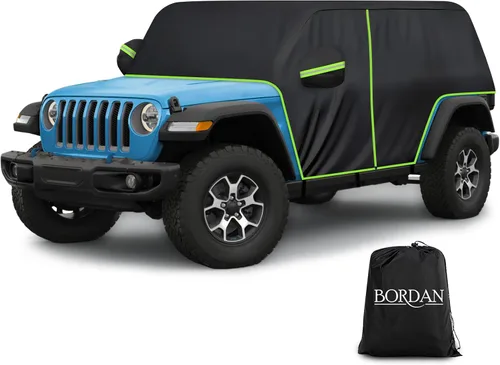 Miniatura 12 de Funda de coche para Ford Bronco de 2 puertas, 420D, funda impermeable para todo tipo de clima, sol, lluvia, UV, polvo, cubierta de cabina