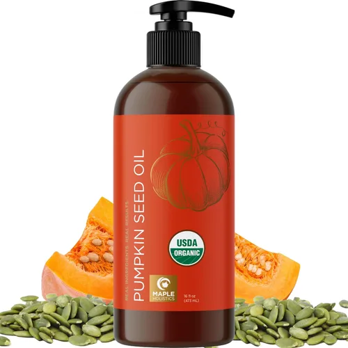 Aceite de semilla de calabaza certificado orgánico – Aceite de semilla de calabaza orgánico 100% puro para el cabello y aceite facial