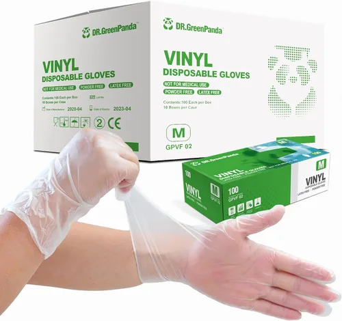 Miniatura 14 de Dr.GreenPanda Clear Vinyl Disposable Gloves Food Safe Latex Free Powder Free for Cooking Cleaning Food Service GPVF or MPVF