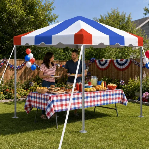 Miniatura 10 de Party Tents Direct Carpa para Fiesta de 20x30 - Marco de Acero - Gazebo al Aire Libre, Pabellón, Sombrilla para Sol, Refugio para Acampada - Verde