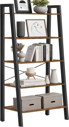 Miniatura 12 de VASAGLE - Estantería tipo escalera, estantería de 4 niveles, estante de almacenamiento, librero con marco de acero, para sala, oficina en casa