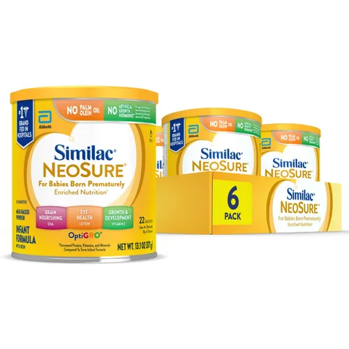 Fórmula para infantes con hierro Similac NeoSure, Sim-9551, Polvo, Amarillo, 6, 6