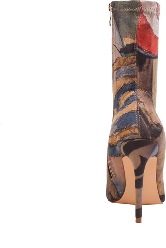 Miniatura 6 de vivianly Botines elásticos con punta puntiaguda, botas de tobillo a media pantorrilla, botas de tacón de aguja para mujer