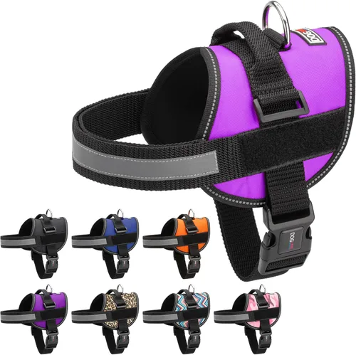 Miniatura 11 de Dogline Arnés para perro, chaleco reflectante ajustable sin tirones con asa para caminar, entrenar, transpirable, arnés sin estrangulamiento