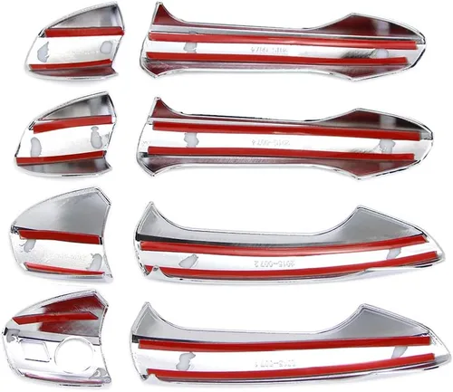 Miniatura 6 de Dreamseek 8 piezas de 4 manijas de puerta compatibles con Mercedes Benz CLA GLK GLA GLE B C E ML Clase X156 W166 W204 W212 W246 Exterior ABS Molding
