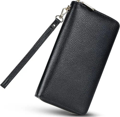 Miniatura 4 de Chelmon - Monedero para mujer de cuero genuino con bloqueo de señal RFID para tarjetas de crédito