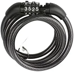Cerradura de combinación Cerradura de cadena de seguridad Cerradura de ciclismo desmontable para bicicleta y motocicleta y valla de puerta