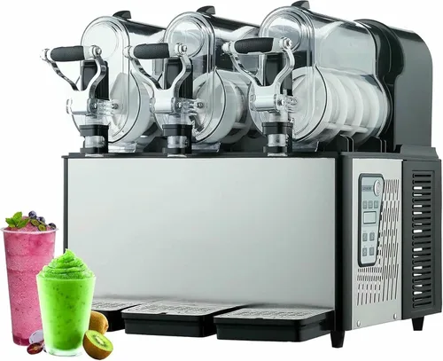 Miniatura 8 de Máquina comercial para granizados, 300 W, fabricante de bebidas congeladas Margarita de acero inoxidable, dispensador eléctrico de bebidas de 3 l