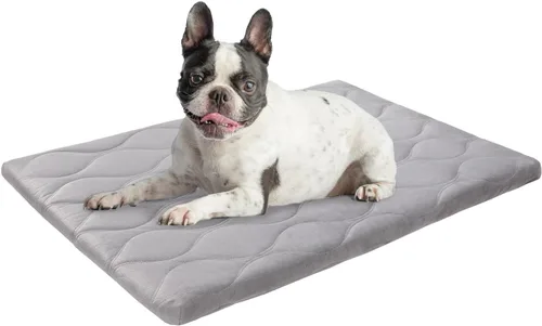 Miniatura 19 de BEAUTYZOO Tapete para cama de perro de 42 x 28 pulgadas, lavable para perros de tamaño XL, antideslizante para jaula de mascotas, tapete rectangular
