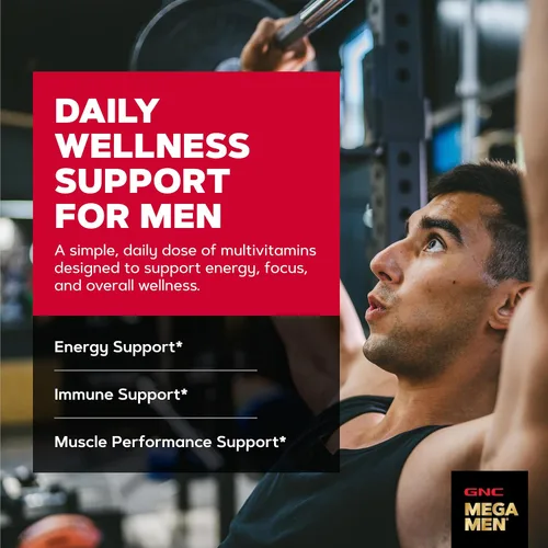 Miniatura 2 de GNC Mega Men Sport Multivitamínico Rendimiento, función muscular y salud general 90