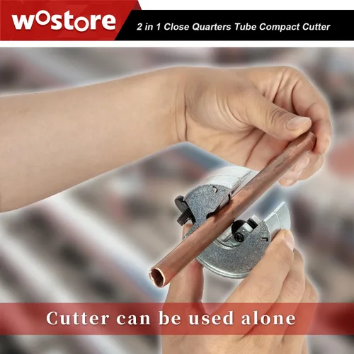 Miniatura 4 de Wostore Cortador de tubos de trinquete, 1/4"-7/8" OD (0.236-0.906 in) 2 en 1 con hoja de repuesto, agarre ergonómico para tubos de metal blando