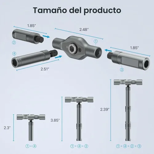 Miniatura 4 de DYLIFE Juego de destornilladores magnéticos 24 en 1, kit de herramientas de precisión autoensamblable con mango de trinquete mini extraíble DIY, kit