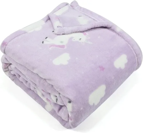 Miniatura 17 de Manta de cereza para niños, 50 x 60 pulgadas, suave y acogedora manta azul a cuadros para niñas y niños pequeños, ideal para decoración del hogar