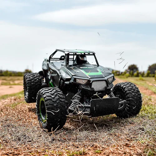 Miniatura 9 de BEZGAR TB142 - Coche de control remoto a escala 1:14, 12.4 mi/h 2WD todo terreno, vehículo eléctrico todoterreno con dos baterías recargables