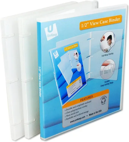 Miniatura 16 de UniKeep Carpeta de 3 anillos – La carpeta está totalmente cerrada, disponible en blanco, transparente o negro y en diferentes tamaños de lomo