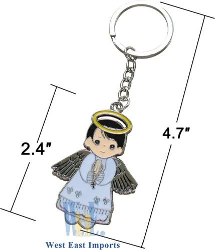 Miniatura 2 de Regalo personalizado de primera comunión (12 piezas) - Llavero de metal blanco Boyl Metal personalizado Recuredos De Bautizo Bautizo Regalo