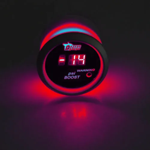 Miniatura 2 de ESUPPORT Medidor digital de turbo boost para coche de 2" (52mm) con luz LED roja PSI