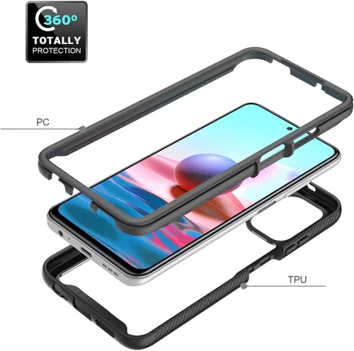 Miniatura 5 de Funda para Redmi Note 10, funda Xiaomi Redmi Note 10S, protector de cuerpo completo para niñas y mujeres, funda rígida transparente compatible
