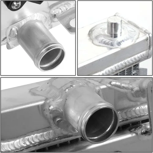 Miniatura 4 de DNA Motoring RA+FS-MM98-2 Radiador de doble núcleo de 2 filas con cubierta de ventilador para Mazda Miata MX-5 98-05, metálico