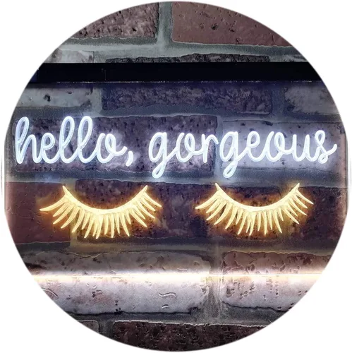 Miniatura 9 de ADVPRO Hello Gorgeous - Letrero de neón LED de doble color, blanco y morado, 16 x 12 pulgadas, st6s43-i3178-wp