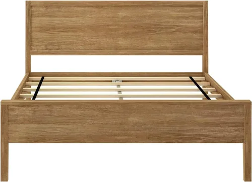 Miniatura 4 de Max & Lily Cama Full, Marco de Cama Full de Madera Maciza con Cabecera de Panel, Cama Full para Niños con Soporte de Listones de Madera, No Necesita