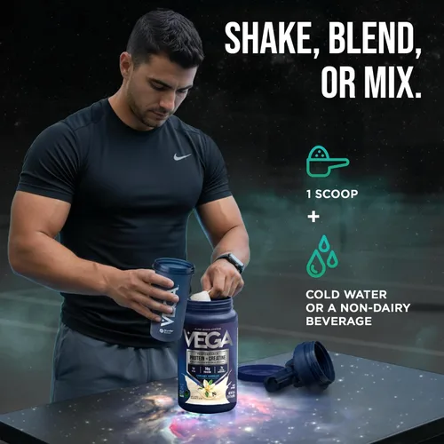 Miniatura 7 de Vega Protein + Creatina - 30 gramos de proteína a base de plantas, sabor a vainilla, 20 porciones, 3 gramos de creatina, 5 gramos de BCAA, vegano