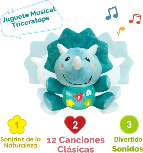 Miniatura 3 de iPlay, iLearn juguetes musicales de dinosaurios para bebés, regalo para niños recién nacidos, dinosaurios suaves de peluche, juguete musical
