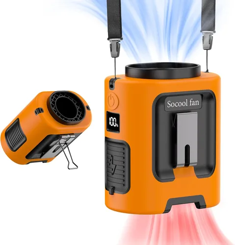 Miniatura 8 de Socool - Ventilador de cintura portátil con clip en el cinturón portátil, mini ventiladores personales recargables, 4 velocidades 13000 RPM