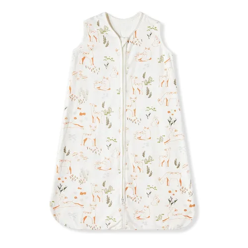 Miniatura 10 de TILLYOU Saco de Dormir para Bebé 18-24 Meses, 1.0 Tog Saco de Dormir con Doble Cremallera Portátil, Verde
