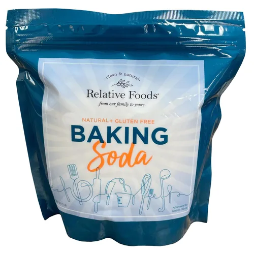 Bicarbonato de sodio (2 libras) para cocinar, limpiar y más. Mezcla de bicarbonato de sodio sin gluten sin conservantes, extraída de la tierra sin