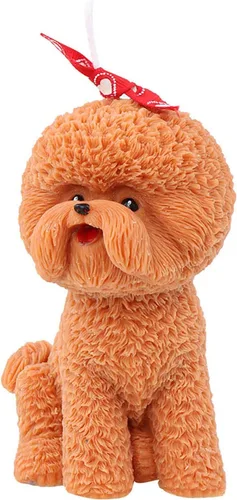 Grainrain Jabón de silicona para perros 3D Craft cera de soja resina epoxi molde - Bichon Frise (SXY203)