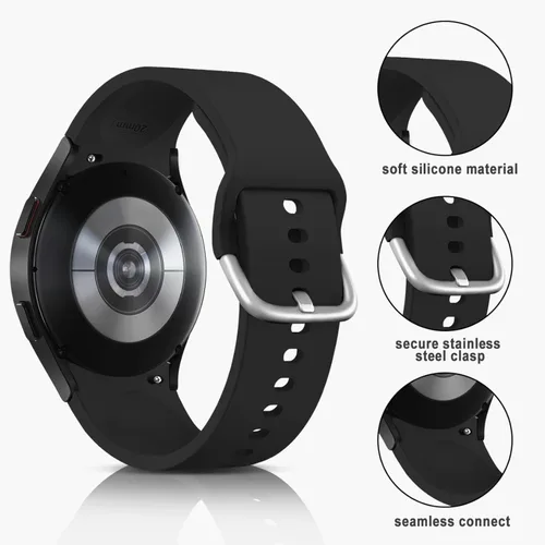 Miniatura 2 de Correas sin huecos compatibles con Samsung Galaxy Watch 7 6 5 4 FE 40mm 44mm/5 Pro 45mm/6 Classic 43mm 47mm/4 Classic 42mm 46mm, Correa de 20mm