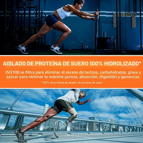 Miniatura 6 de Dymatize x Dunkin' Glazed Donut ISO100 Proteína de suero en polvo, 0.88 oz de proteína, 0.19 oz de BCAA, 120 Cal., Sin gluten, 0.04 oz de grasa