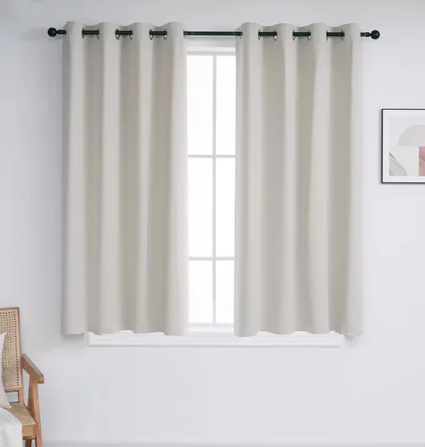 Miniatura 42 de INLINAS Cortinas opacas para dormitorio, aislamiento térmico, reducción de ruido, juego de 2 paneles de ahorro de energía, beige, 42 pulgadas