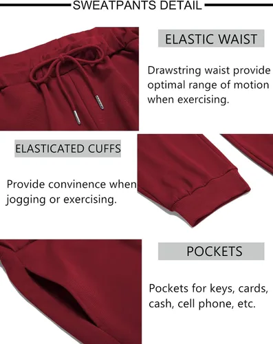 Miniatura 5 de COOFANDY Conjunto deportivo de 2 piezas de manga larga para hombre, conjunto casual con capucha