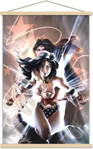 Miniatura 15 de Trends International DC Comics - Póster de pared de la Mujer Maravilla, 14.725 x 22.375 pulgadas, versión enmarcada de madera de granero