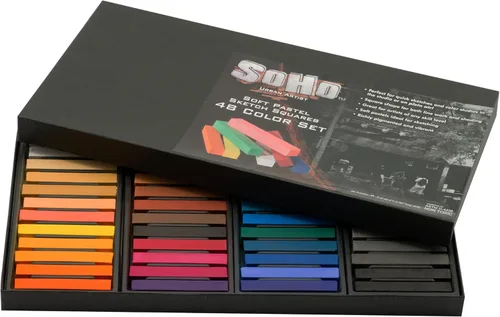 Miniatura 7 de Soho Urban Artist Cuadrados suaves para bocetos pastel – Richamente pigmentados, colores vibrantes pasteles suaves para artistas, estudios de arte